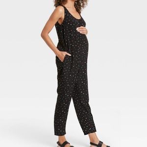 The Nines by HATCH Floral Maternity Jumpsuit